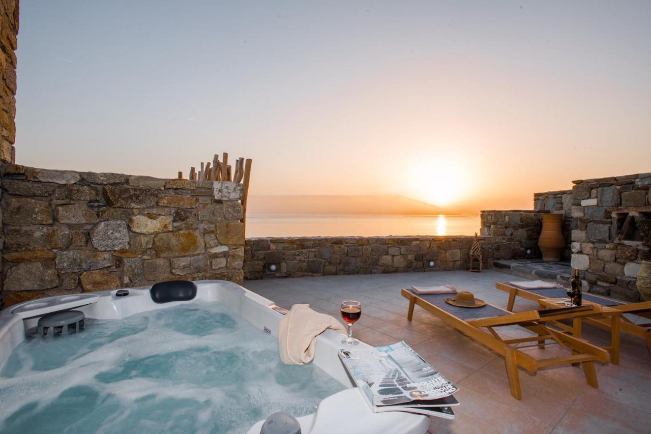 Gorgeous Studio In Cycladic Architecture Overlooking The Aegean Apartment Houlakia  Exterior foto