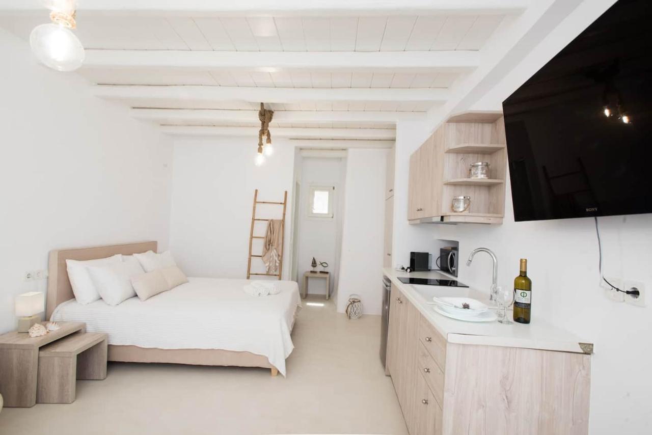 Gorgeous Studio In Cycladic Architecture Overlooking The Aegean Apartment Houlakia  Exterior foto